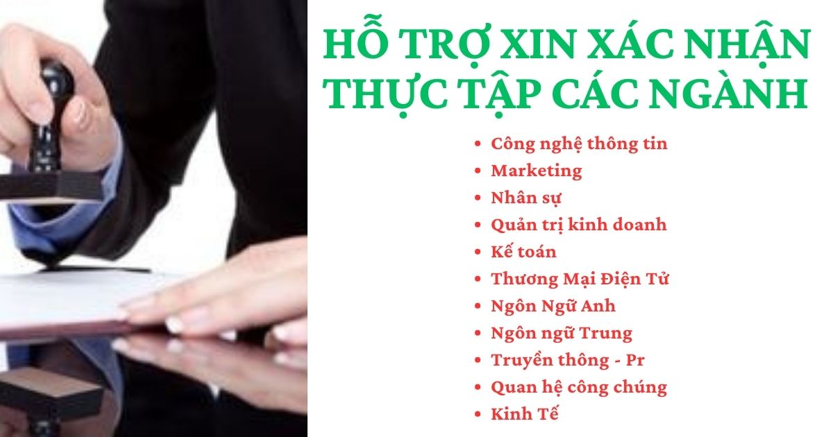 Hỗ trợ đóng dấu thực tập