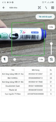 ứng dụng phần mềm quét mã vạch trên điện thoại Smartphone Scanner Mobile To PC